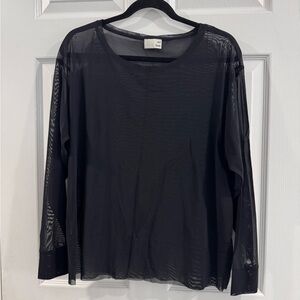 Wilfred Black Mesh Top